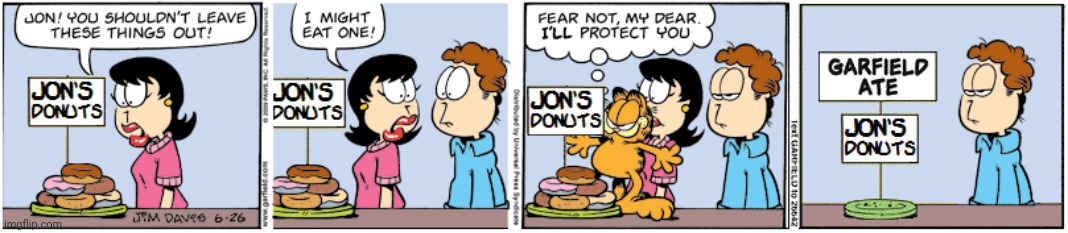 Garfield donuts | image tagged in donuts,donut,comics/cartoons,comics,comic,garfield | made w/ Imgflip meme maker
