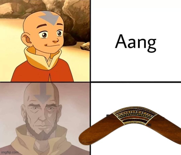 I got mad at first. | image tagged in aang | made w/ Imgflip meme maker