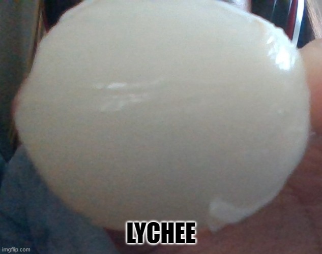 lychee skins r so pretty tho | LYCHEE | made w/ Imgflip meme maker