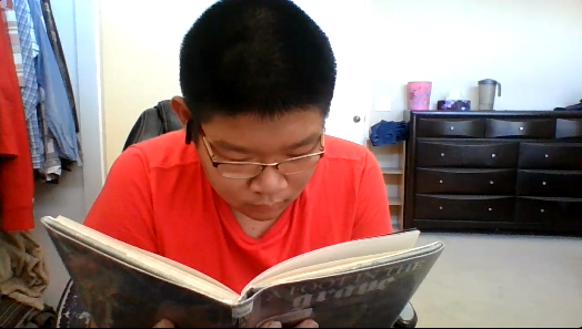 asian guy reading Blank Meme Template
