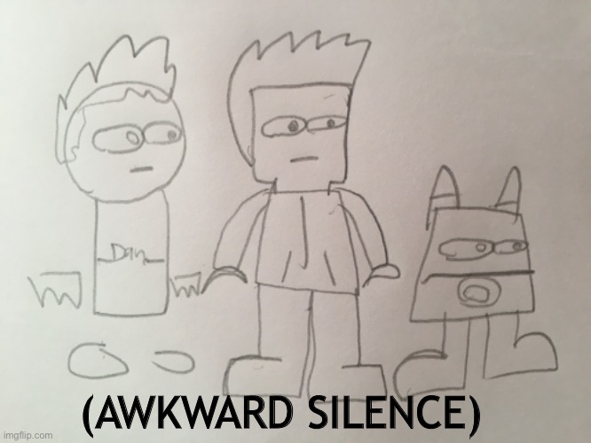 High Quality Awkward silence, but I drew it Blank Meme Template