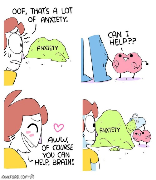 true | image tagged in comics/cartoons,anxiety,brain | made w/ Imgflip meme maker