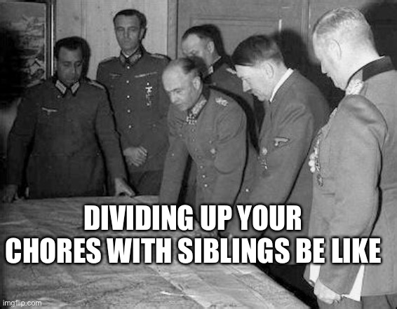 Siblings be like | DIVIDING UP YOUR CHORES WITH SIBLINGS BE LIKE | image tagged in siblings,chores,funny memes,relatable | made w/ Imgflip meme maker