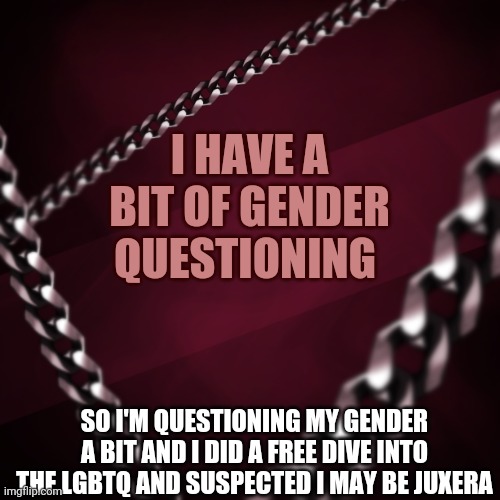 Pronouns are still the same (I'll explain juxera to you if you dont know) | I HAVE A BIT OF GENDER QUESTIONING; SO I'M QUESTIONING MY GENDER A BIT AND I DID A FREE DIVE INTO THE LGBTQ AND SUSPECTED I MAY BE JUXERA | image tagged in encryptedspace | made w/ Imgflip meme maker