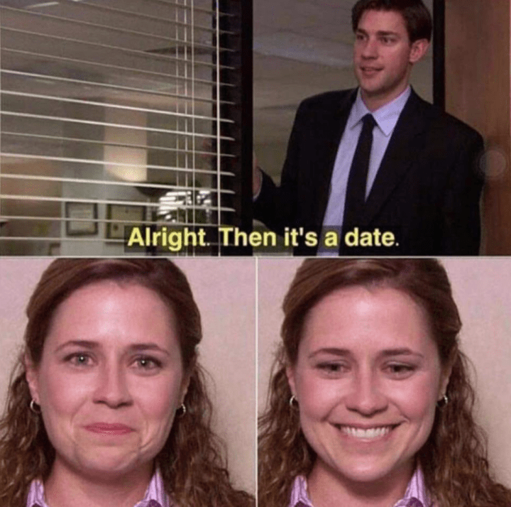High Quality Jim and pam Blank Meme Template