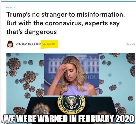 WE WERE WARNED IN FEBRUARY 2020 | made w/ Imgflip meme maker