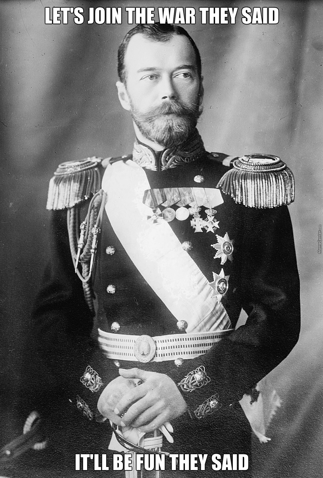 Tsar Nicholas II Blank Meme Template