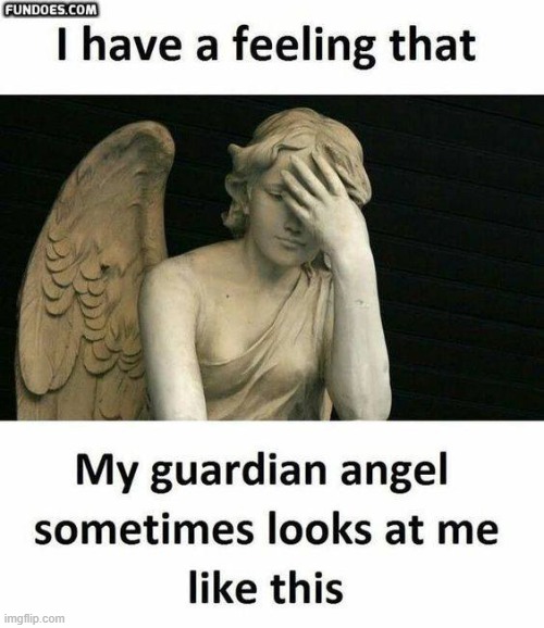 I have a feeling that my guardian angle sometimes looks at me like this | image tagged in cringe,cringe worthy,embarrassing | made w/ Imgflip meme maker