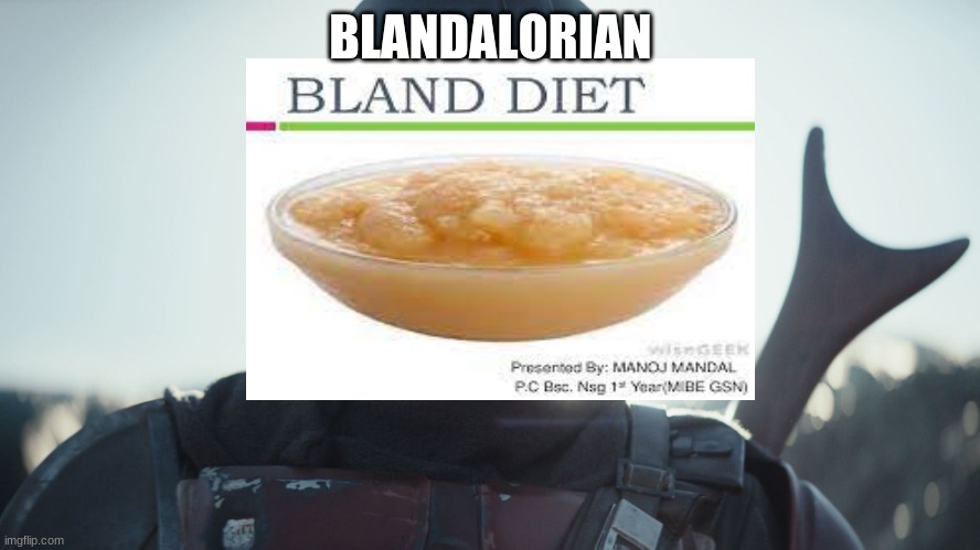 Blandalorian | BLANDALORIAN | image tagged in bland,the mandalorian | made w/ Imgflip meme maker