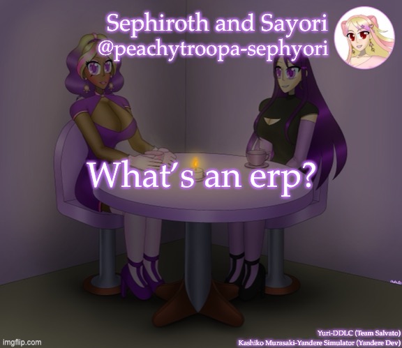 What’s an erp? | image tagged in yuri and kashiko murasaki | made w/ Imgflip meme maker