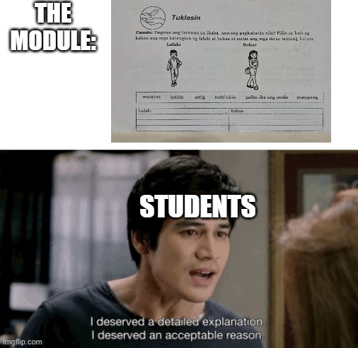 THE MODULE:; STUDENTS | made w/ Imgflip meme maker