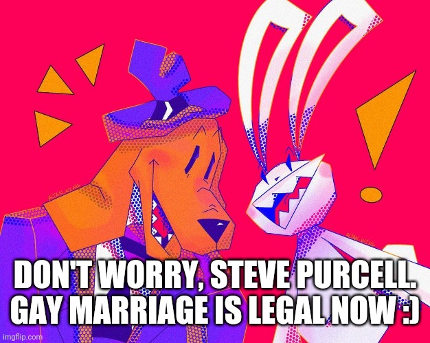 DON'T WORRY, STEVE PURCELL. GAY MARRIAGE IS LEGAL NOW :) | made w/ Imgflip meme maker