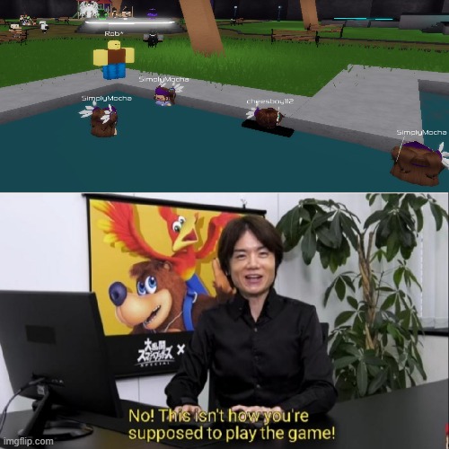 THIS ISN'T A POOL GAME | image tagged in this isn't how you're supposed to play the game,infectious smile,roblox | made w/ Imgflip meme maker