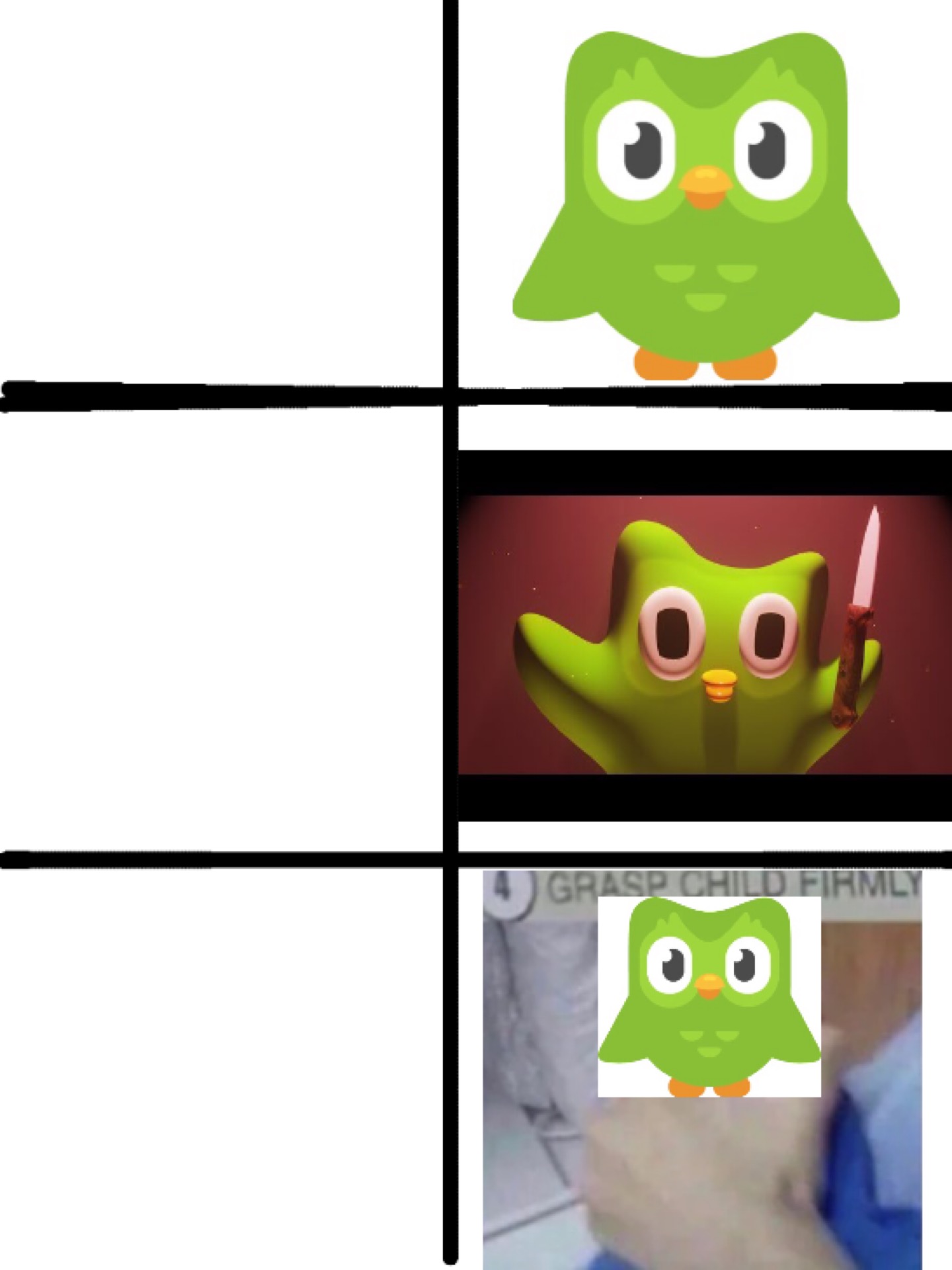 High Quality Duolingo Choke Blank Meme Template