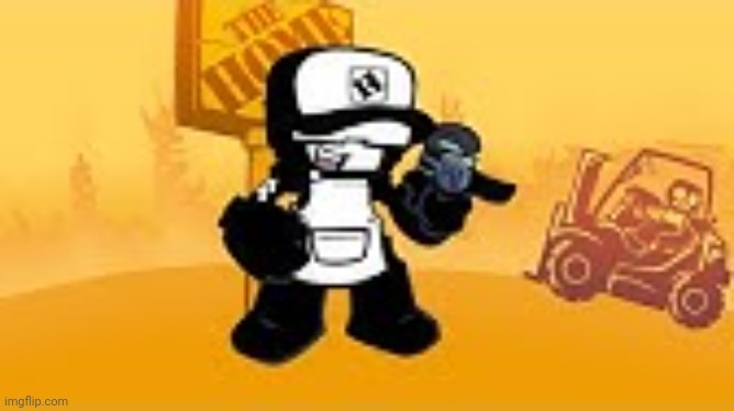 I made this a temp | image tagged in tankman home depot | made w/ Imgflip meme maker