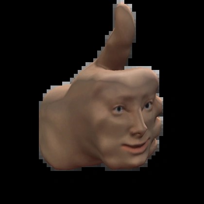 High Quality Yes Thumbs Up Head Blank Meme Template
