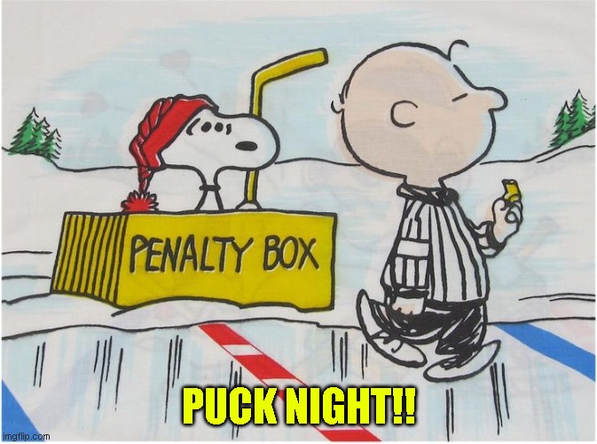 Hockey | PUCK NIGHT!! | image tagged in hockey baby | made w/ Imgflip meme maker