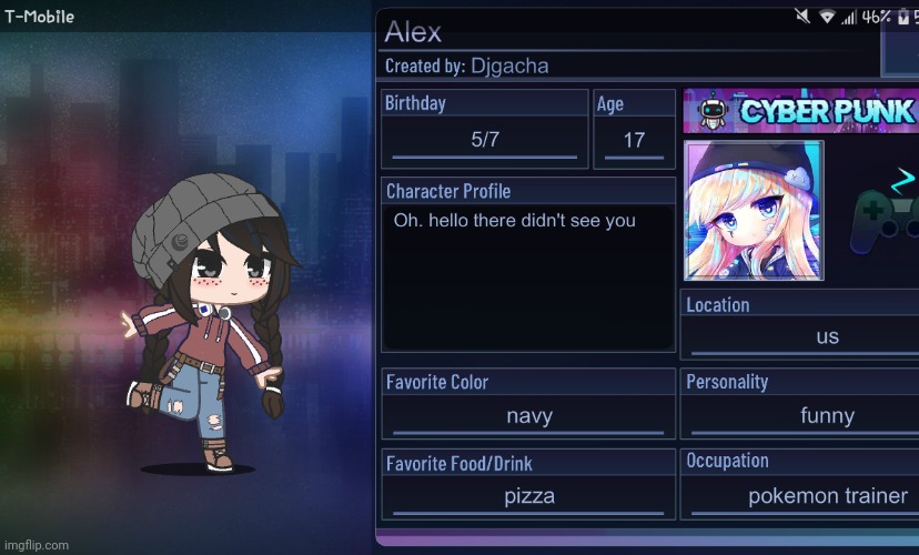 This Is my main oc alex | made w/ Imgflip meme maker