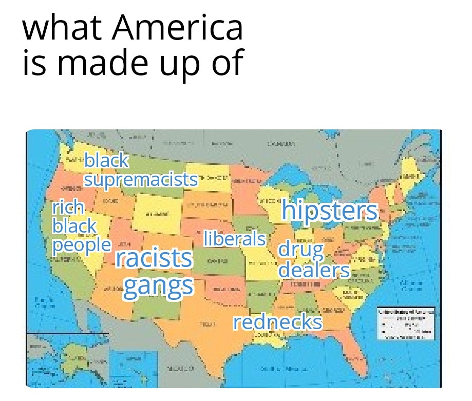 what America is made up of meme Blank Meme Template