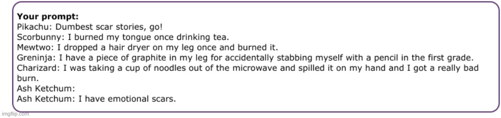 Those Pokemon Talkin' "Bout Scar Stories- Its Weird..... | made w/ Imgflip meme maker