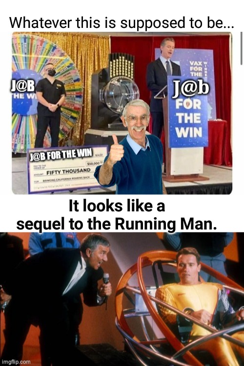 Running man sewuel | Whatever this is supposed to be... It looks like a sequel to the Running Man. | image tagged in blank white template | made w/ Imgflip meme maker