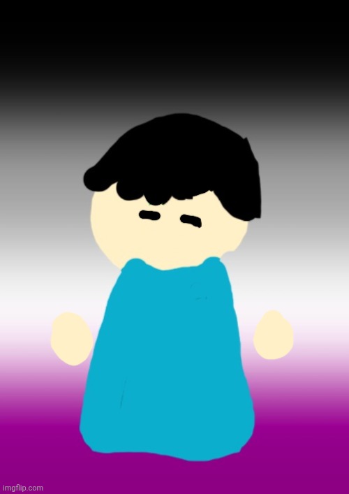 Hooman me that I drew on an asexual flag | image tagged in hooman me that i drew on an asexual flag | made w/ Imgflip meme maker