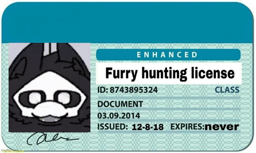 Lol | image tagged in furry hunting license | made w/ Imgflip meme maker