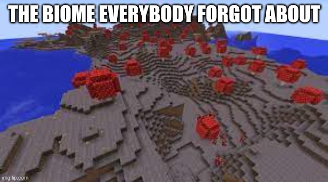 oof | THE BIOME EVERYBODY FORGOT ABOUT | image tagged in oh wow are you actually reading these tags,stop reading the tags,upgrade go back i said go back | made w/ Imgflip meme maker