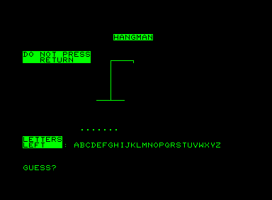 High Quality Commodore PET Hangman Blank Meme Template