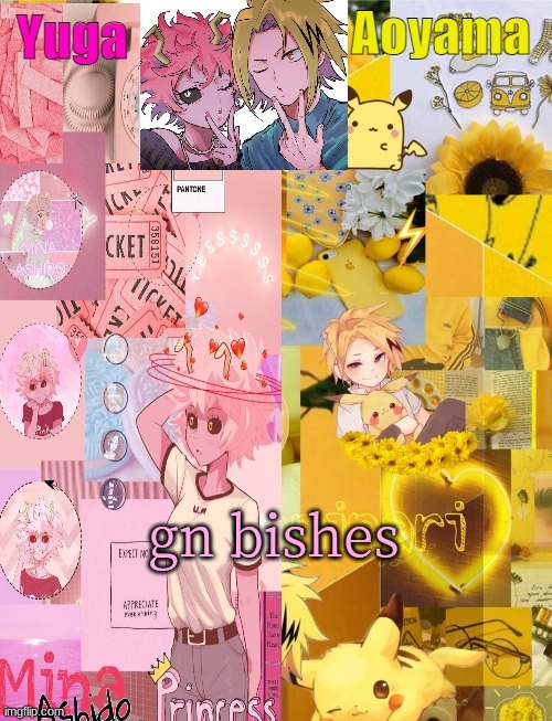 Mina and Denki Temp (tysm Yachi) | gn bishes | image tagged in mina and denki temp tysm yachi | made w/ Imgflip meme maker