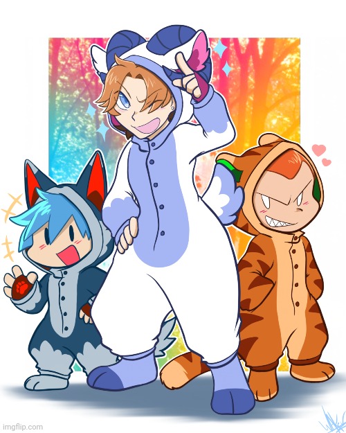 Cute Fanart I found (they're in pajamas how cute!! :3) | made w/ Imgflip meme maker