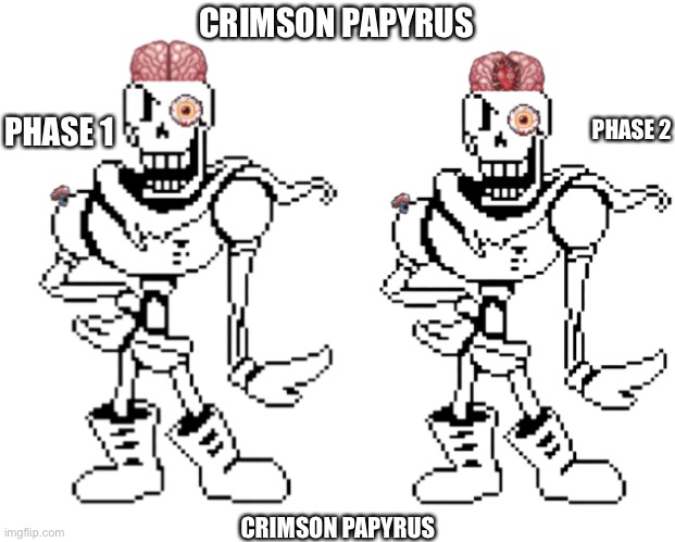 CRIMSON PAPYRUS; PHASE 2; PHASE 1; CRIMSON PAPYRUS | made w/ Imgflip meme maker
