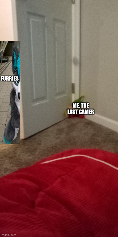 Catch me if you can! | FURRIES; ME, THE LAST GAMER | image tagged in catch me if you can,gotta catch em all,kirby,hiding | made w/ Imgflip meme maker