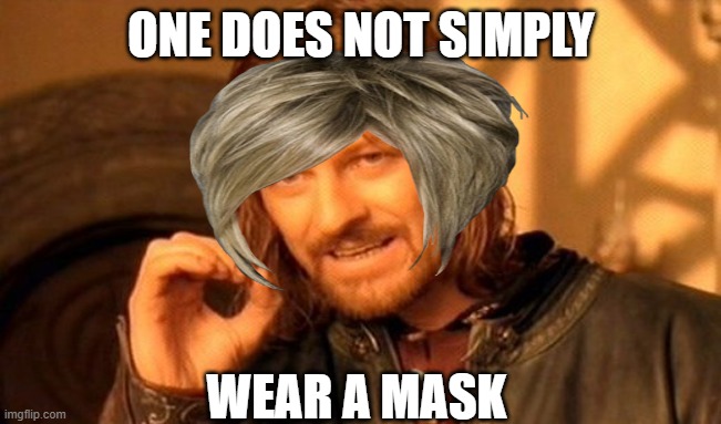 OMG KAREN | ONE DOES NOT SIMPLY; WEAR A MASK | image tagged in memes,one does not simply | made w/ Imgflip meme maker