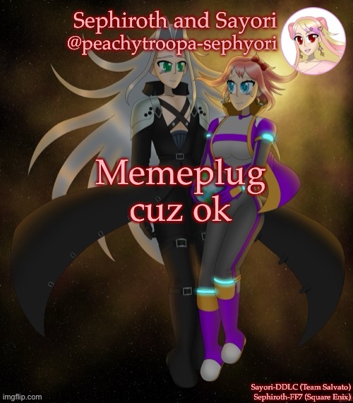 Sayori and Sephiroth | Memeplug cuz ok | image tagged in sayori and sephiroth | made w/ Imgflip meme maker