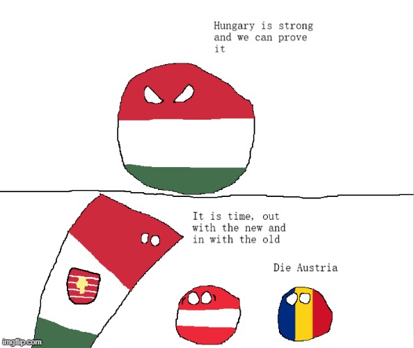Road to WW3 #4: Hungarian Ambitions | image tagged in hungary,comic,countryballs | made w/ Imgflip meme maker