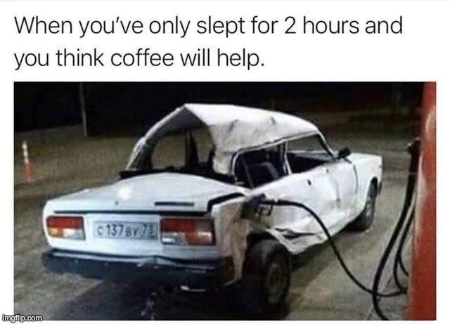 Hmm... yes a dose of coffee should do it... | image tagged in memes,lol,funny,coffee,car,sleep | made w/ Imgflip meme maker
