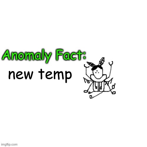 Anomaly Fact | new temp | image tagged in anomaly fact | made w/ Imgflip meme maker