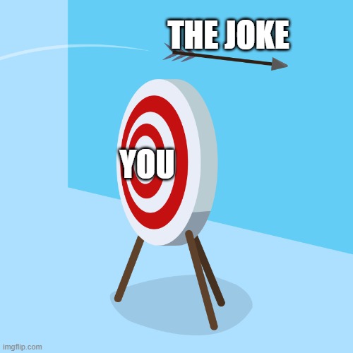 THE JOKE YOU | image tagged in you missed the whole point | made w/ Imgflip meme maker
