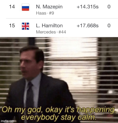 Mazepin >>> Hamilton | image tagged in formula 1 | made w/ Imgflip meme maker