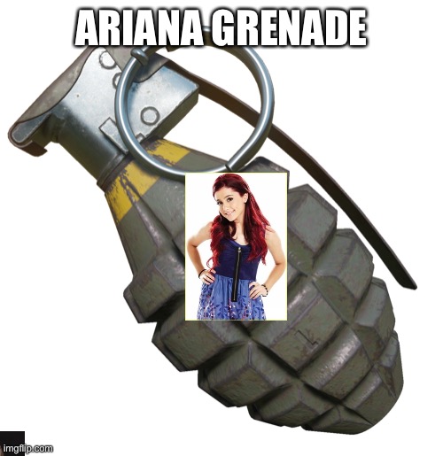Ariana Grenade | ARIANA GRENADE | image tagged in memes | made w/ Imgflip meme maker