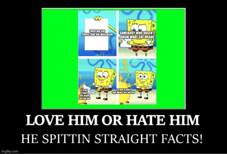 Love him or hate him | image tagged in love him or hate him,gay pride | made w/ Imgflip meme maker
