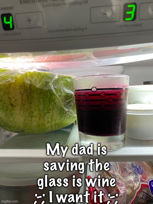 S h o u l d I j u s t t a k e i t ? | My dad is saving the glass is wine ;-; I want it ;-; | made w/ Imgflip meme maker