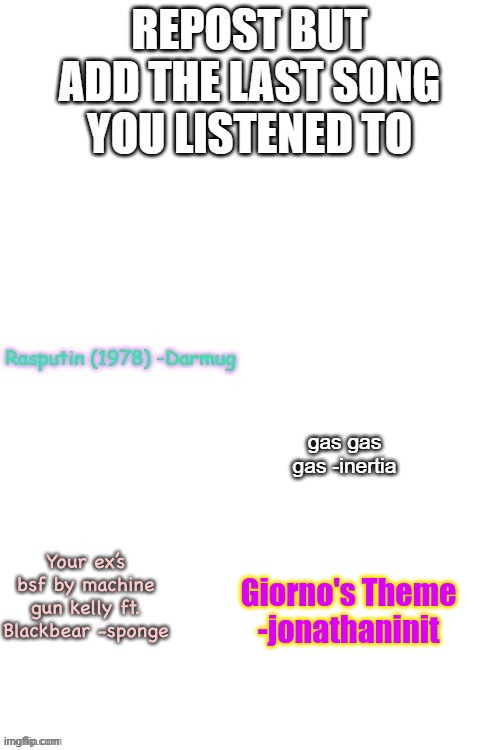 Giorno's Theme
-jonathaninit | made w/ Imgflip meme maker