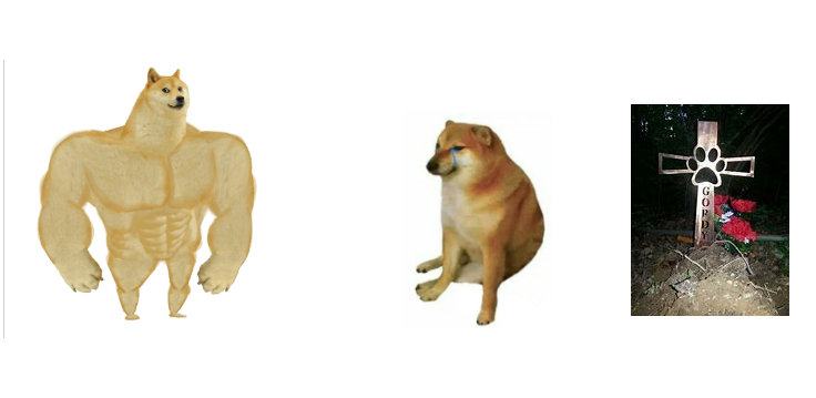 Buff Doge vs. Cheems (Extended) Blank Meme Template