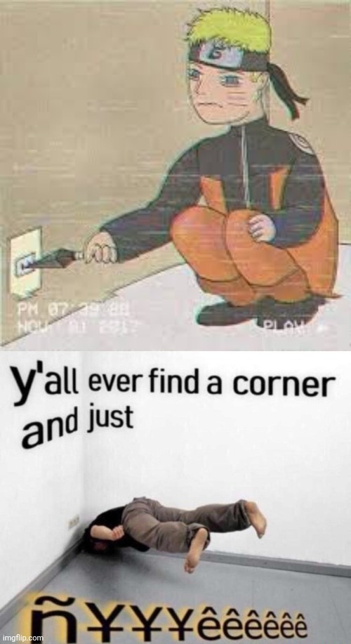 Omg naruto would never do that XD | image tagged in y'all ever find a corner and just,memes,naruto,go commit deathpacito,yeet the child,suicide | made w/ Imgflip meme maker