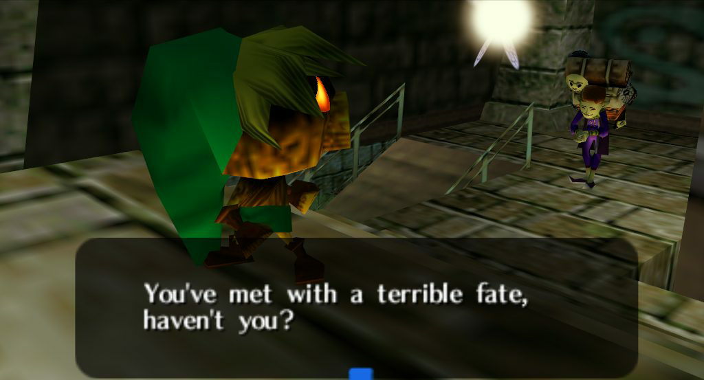 High Quality Legend of Zelda Majora's Mask You've met with a terrible fate Blank Meme Template