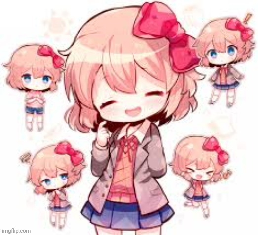 Look at the adorable smol bean | image tagged in sayori is best girl,you will never change my mind | made w/ Imgflip meme maker