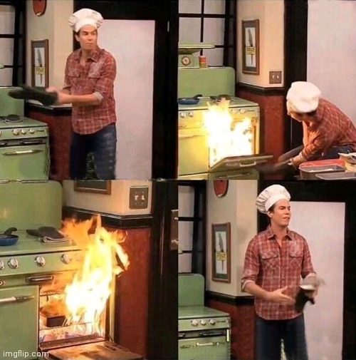 Spencer oven fire | image tagged in spencer oven fire | made w/ Imgflip meme maker