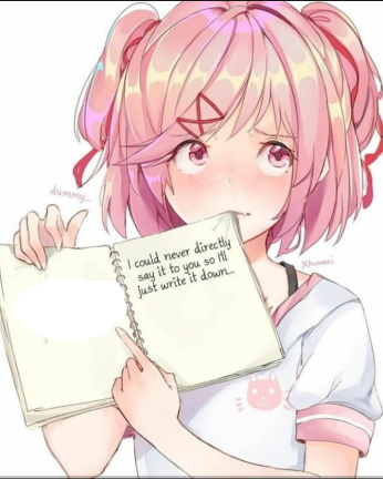 Natsuki has to tell you something Blank Meme Template